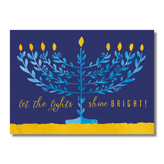 Hanukkah Card — Let the Lights Shine Bright