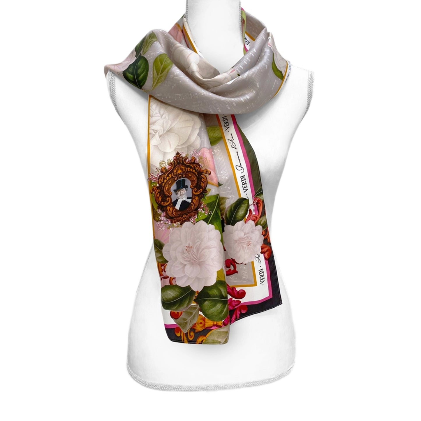 Verdi & Flowers Silk Scarf