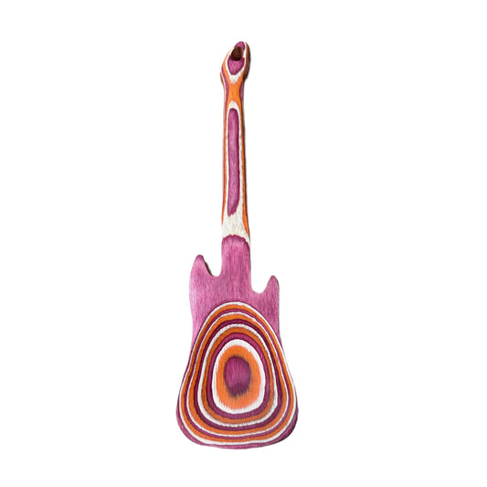 Guitar Pakka Wood Spoon, Red
