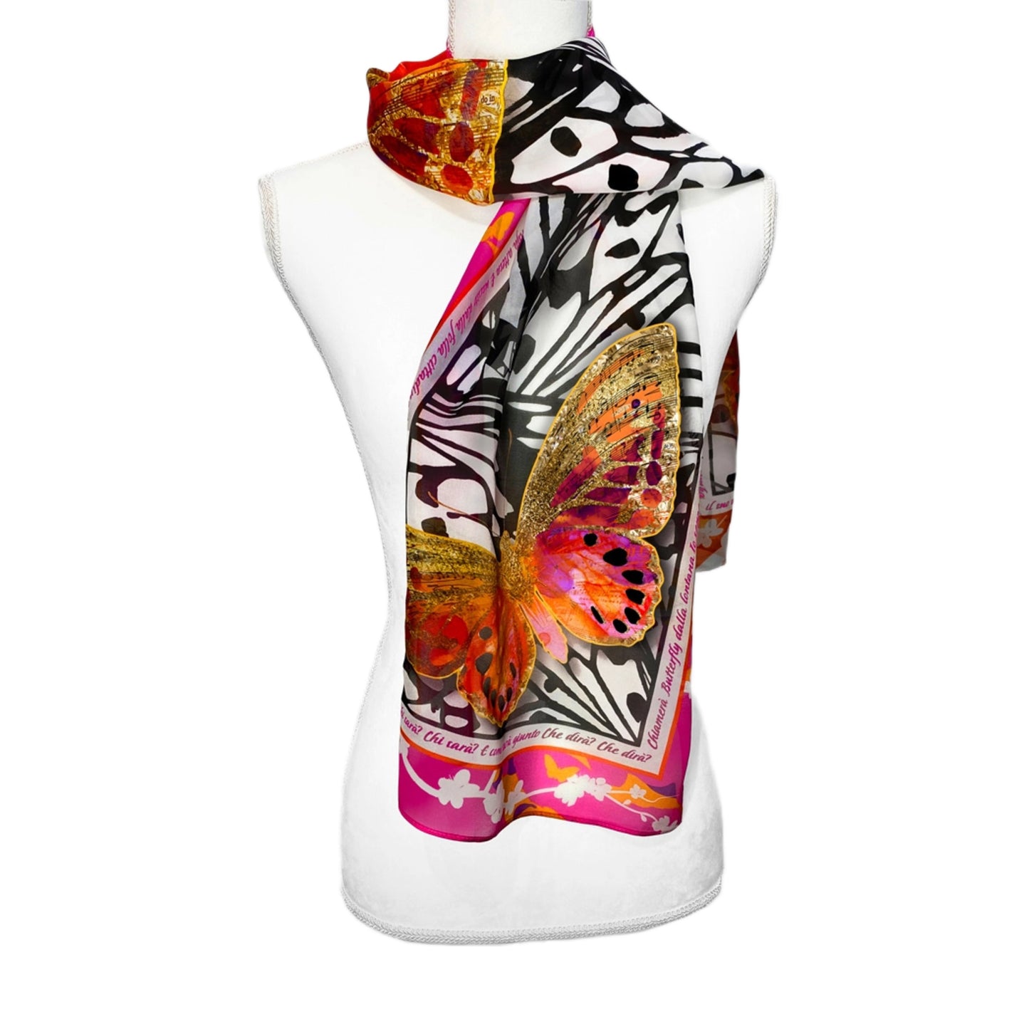 Puccini's Madame Butterfly Silk Scarf