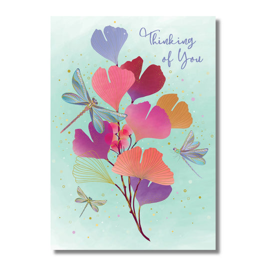 Sympathy Card — Colorful Gingko Leaves