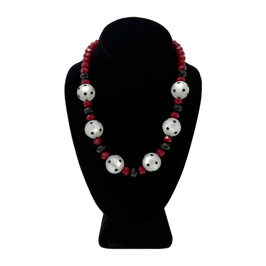 Beadsong Jewelry Vintage Polka Dot Beads Necklace