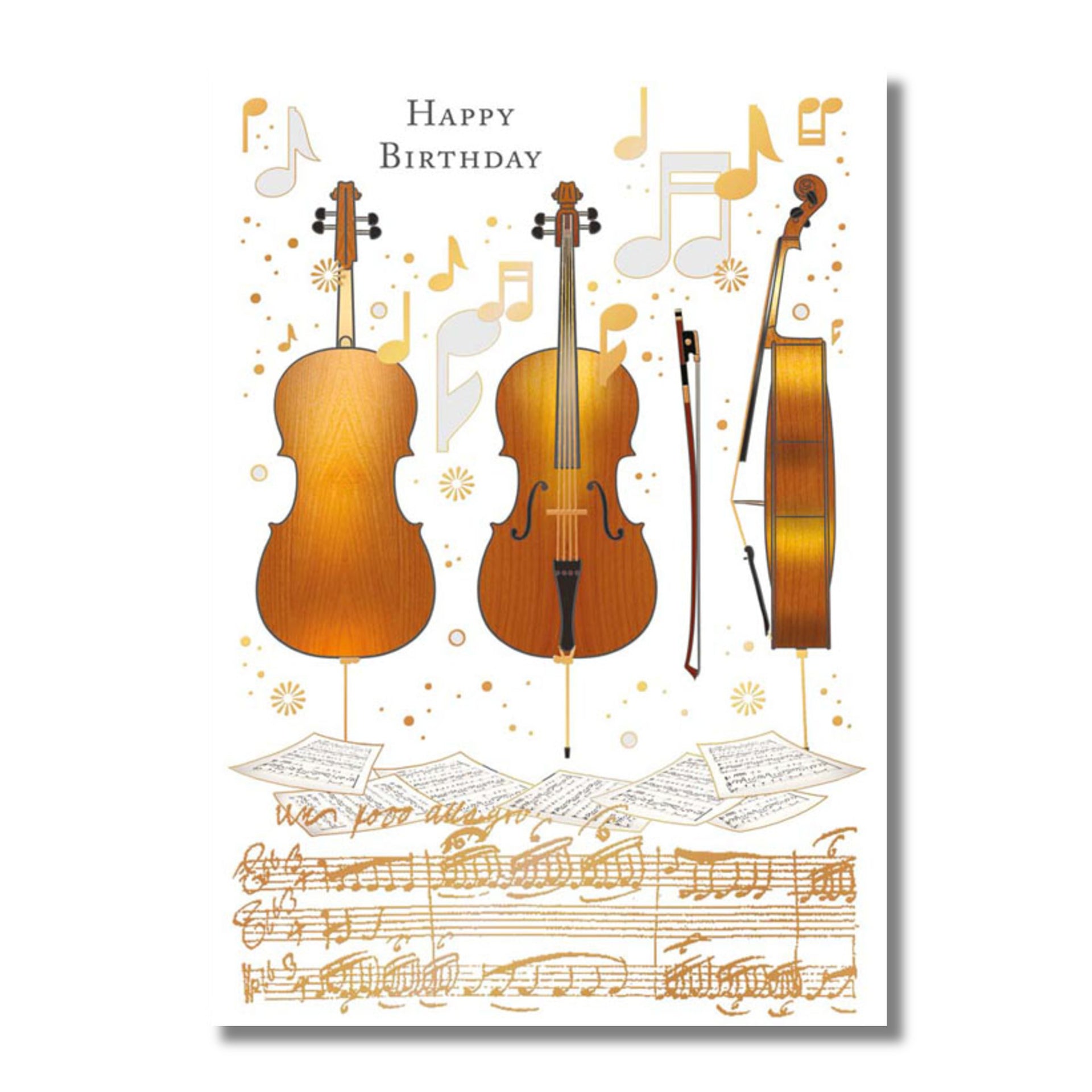 Birthday Card  Cellos & Sheet Music  The Symphony Store
