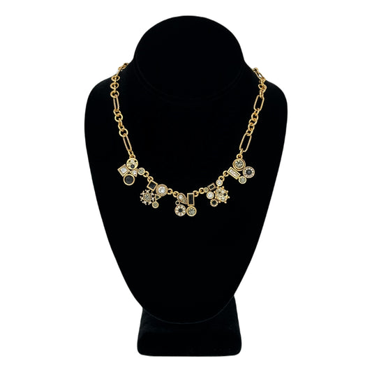 Patricia Locke Charmed Necklace in Gold Black & White