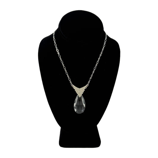 Beadsong Jewelry Chandelier Teardrop Necklace, Silver Small