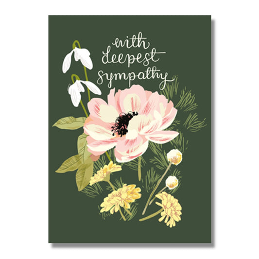 Sympathy Card — Peonies