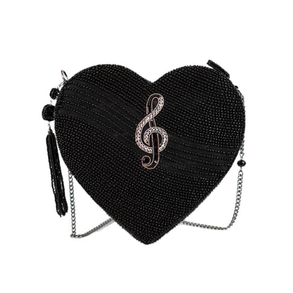 Heart Beat Piano Keys Handbag