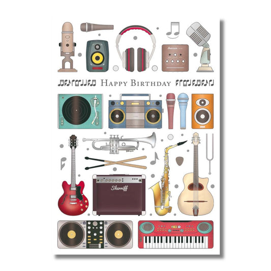 Birthday Card — Musical Equipment