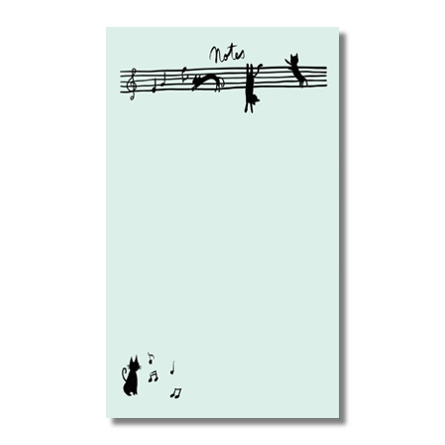 Cats on a Staff Notepad