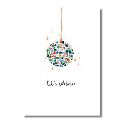 Birthday Card — Disco Ball, Let's Celebrate