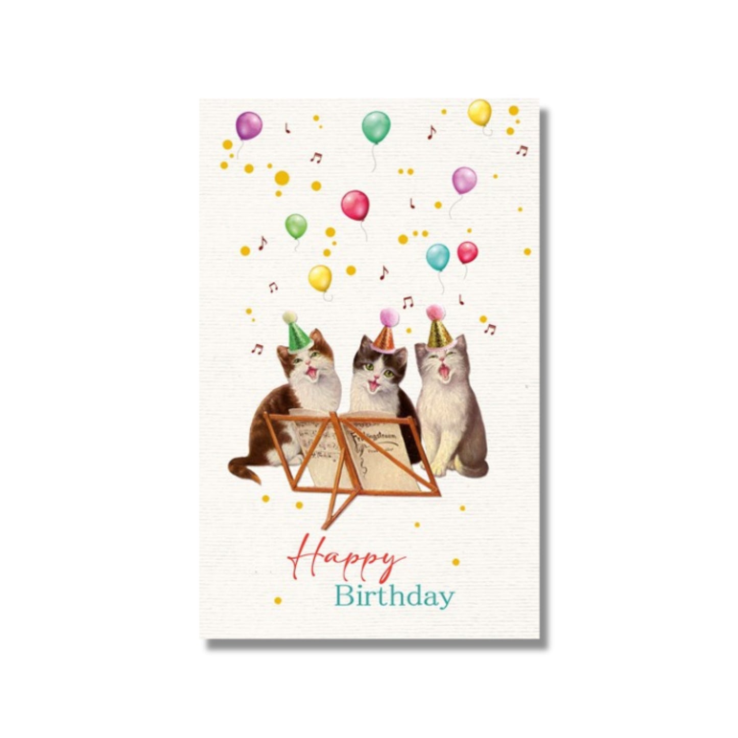 Birthday Card — Singing Cats, Petite