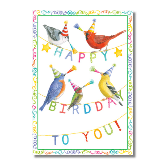 Birthday Card — Birds with Noise Makers
