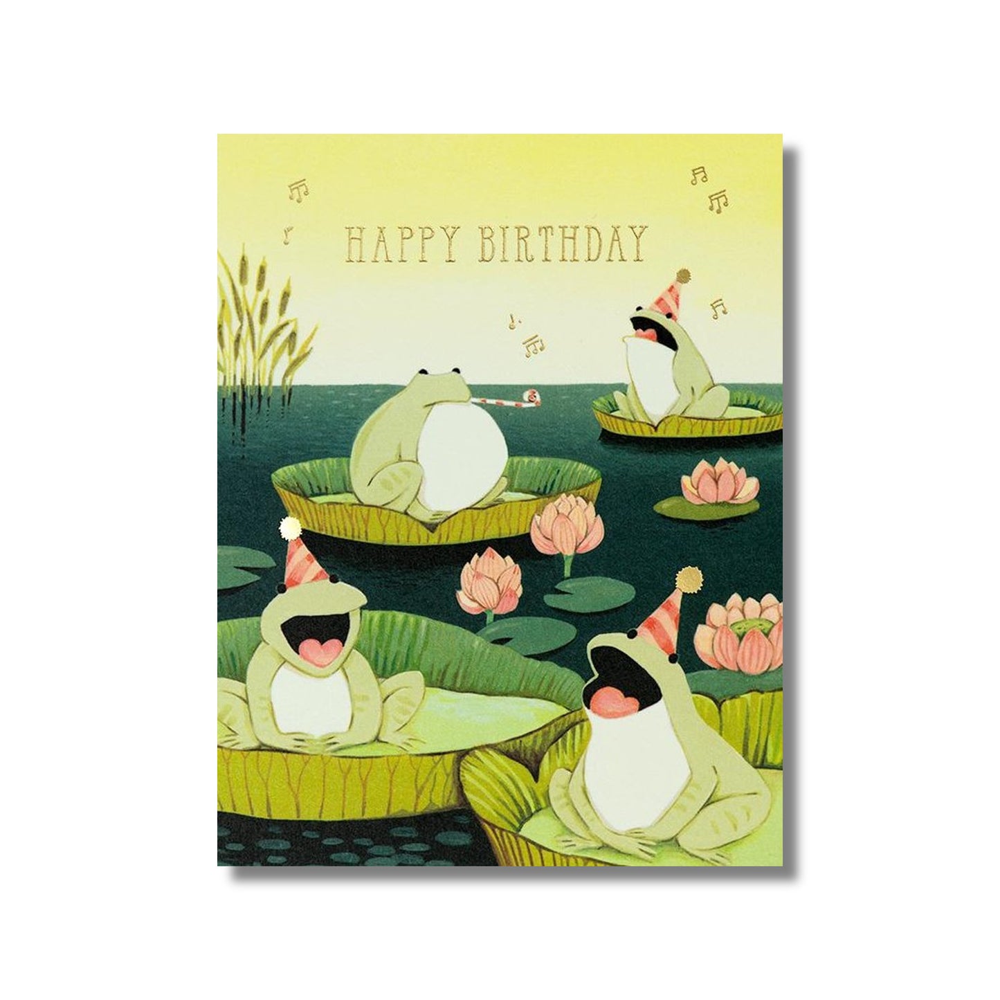 Birthday Card — Singing Frogs