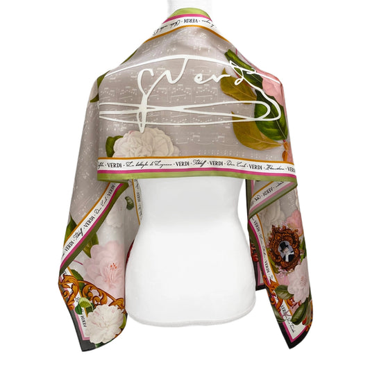 Verdi & Flowers Silk Scarf