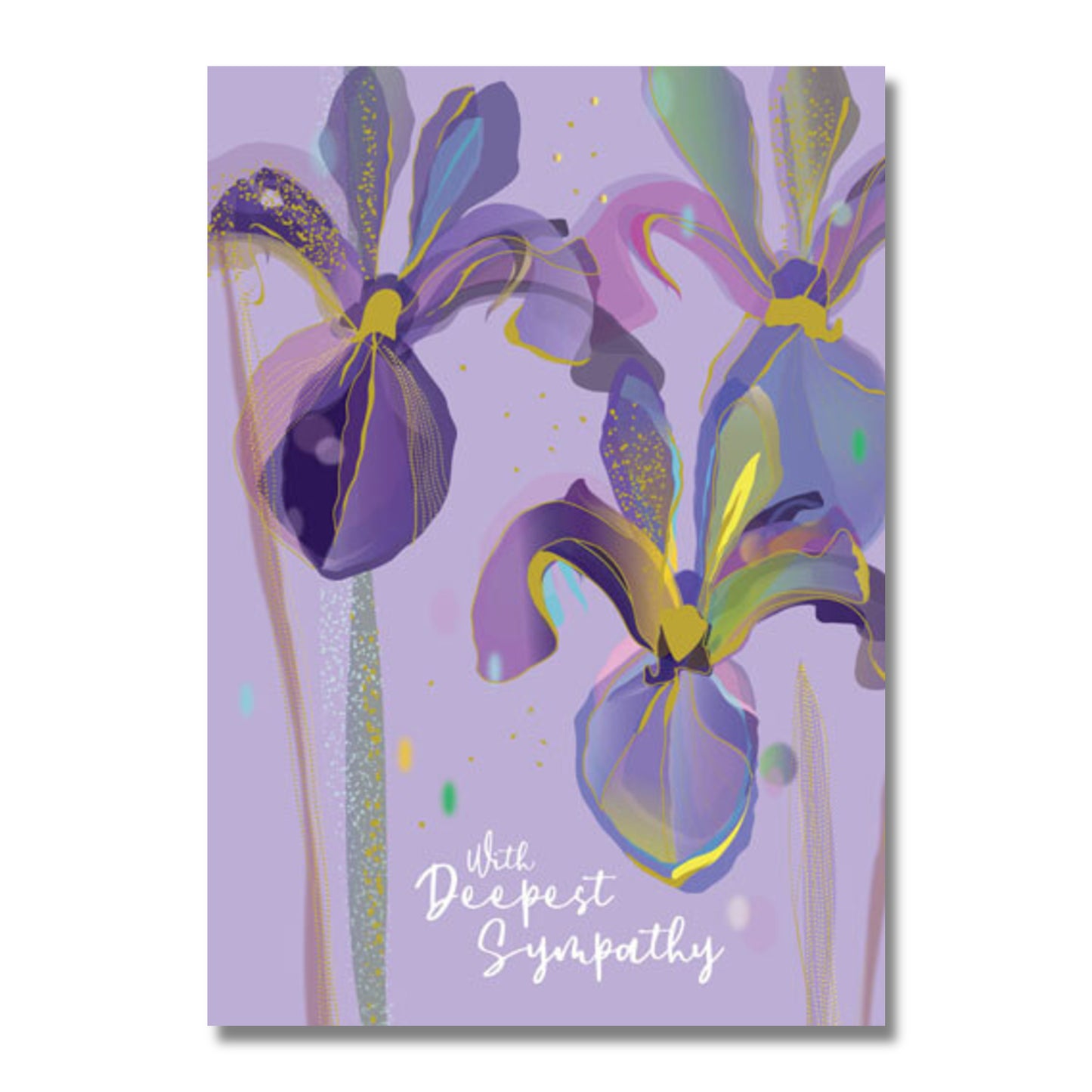 Sympathy Card — Purple Irises