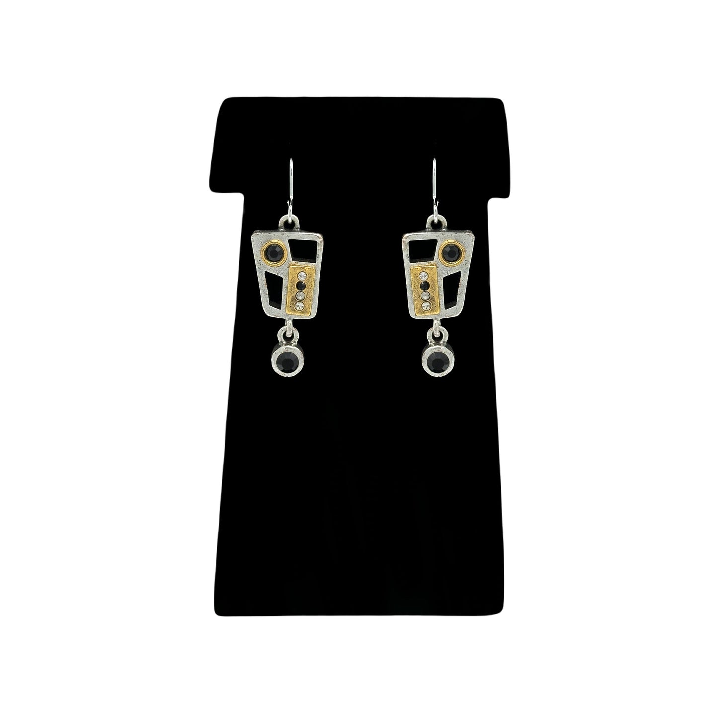 Patricia Locke Open & Closed Earrings in Black & White