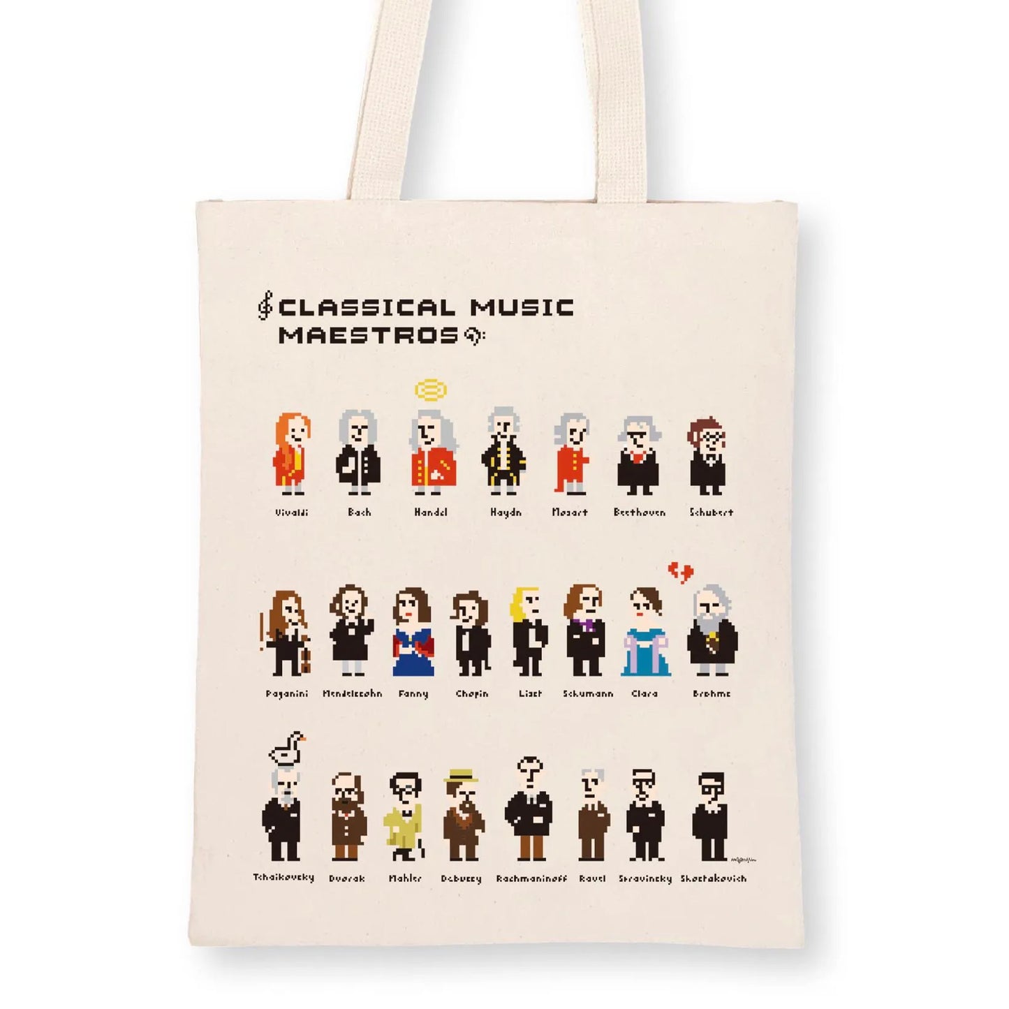 8-Bit Composers Tote Bag