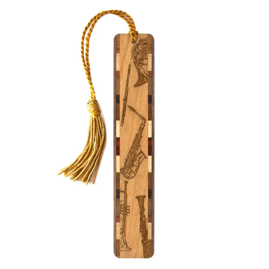 Musical Instruments Wooden Bookmark