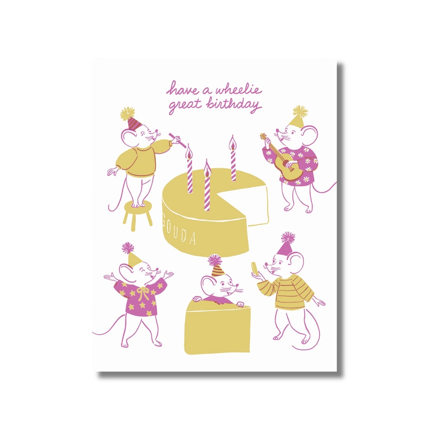 Birthday Card — Mice with Cheese