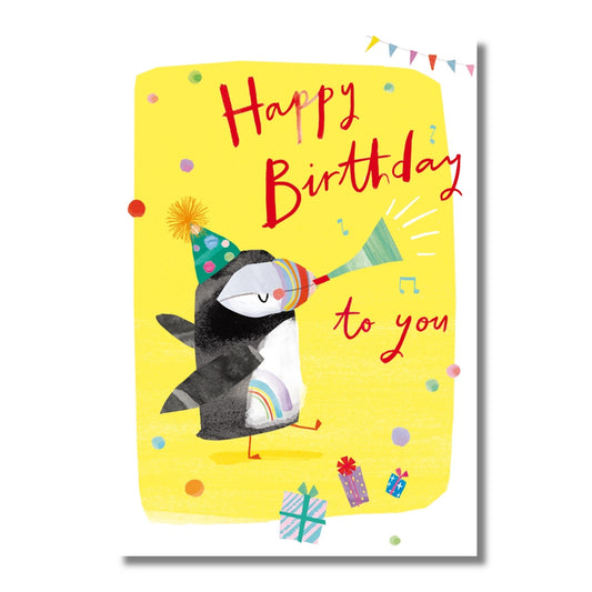 Birthday Card — Party Puffin