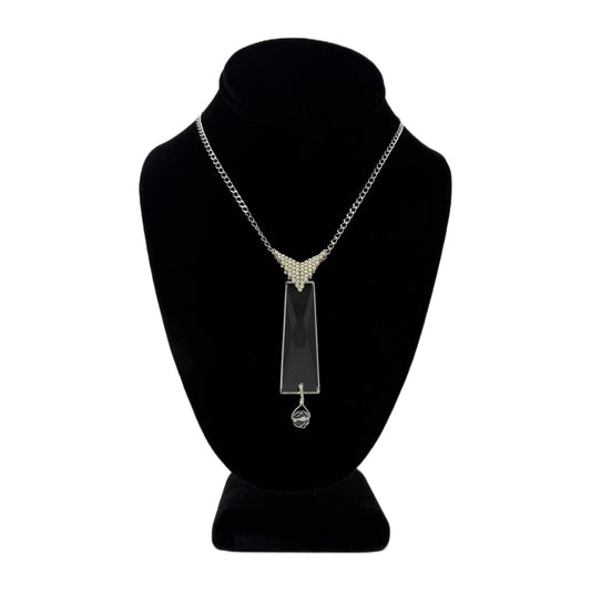 Beadsong Jewelry Long Chandelier Necklace, Silver