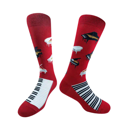 Grand Piano Women's Socks, Red