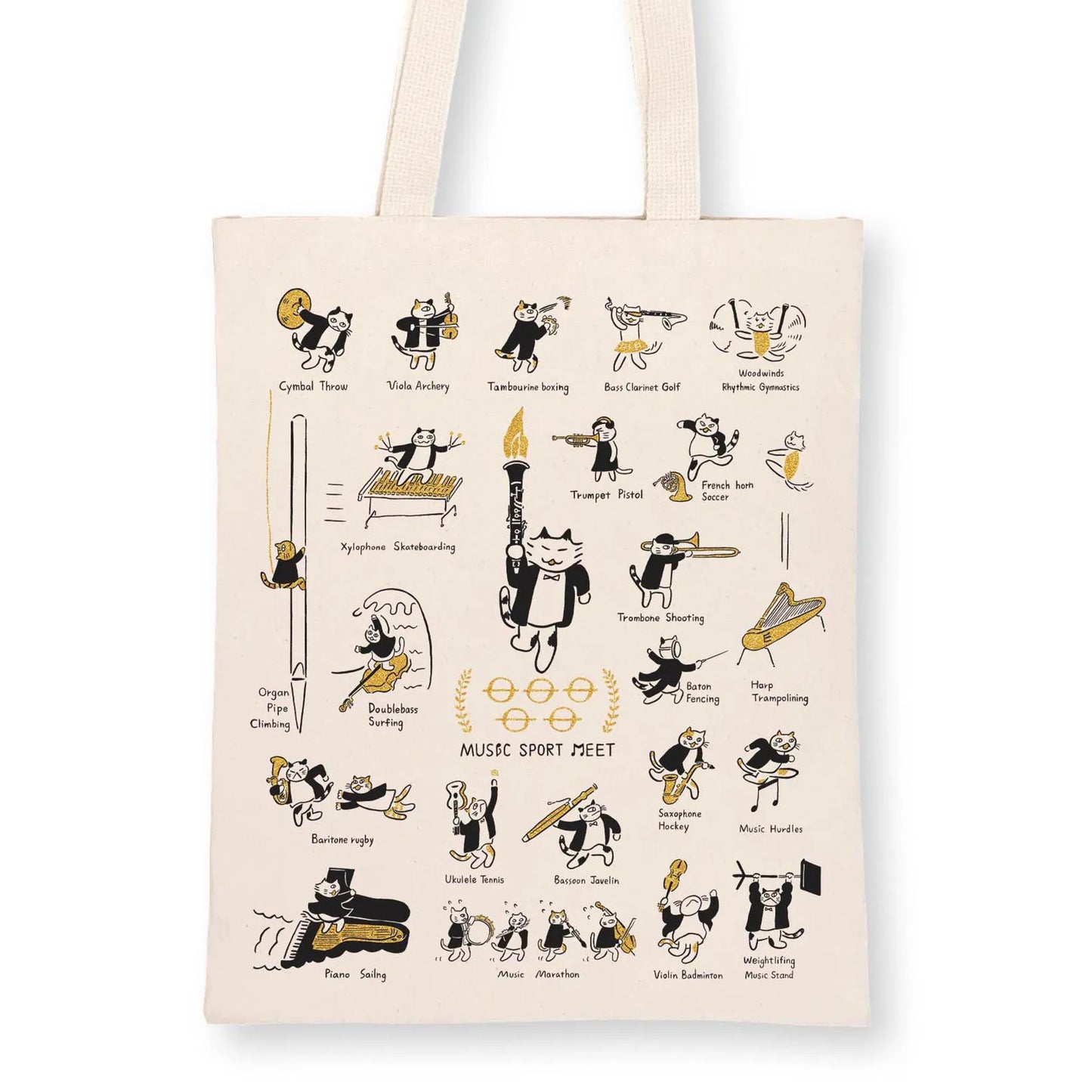 Music Sports Meet Tote Bag