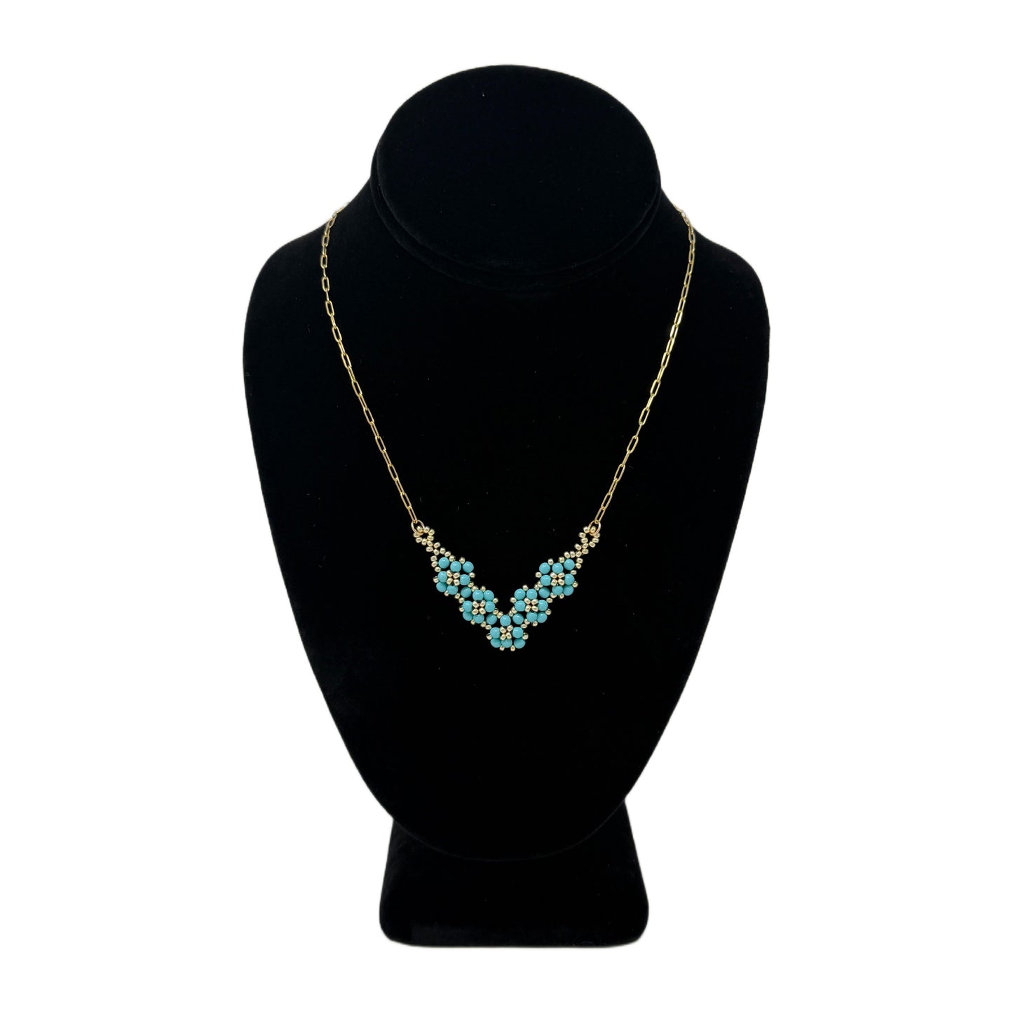 Beadsong Jewelry Garland Necklace, Turquoise