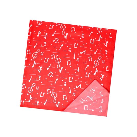 Modern Music Notes Square Scarf, Red