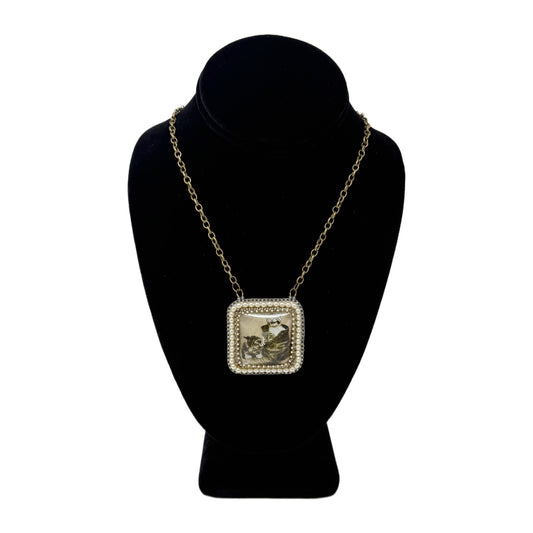 Beadsong Jewelry Cat Pendant, Antique Gold