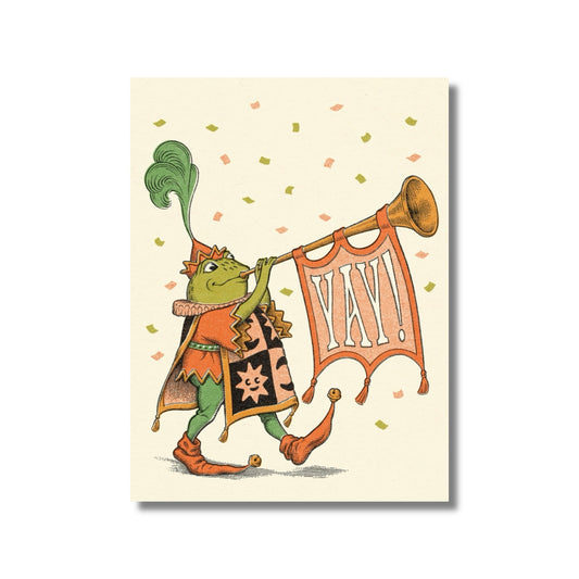Congratulations Card — Trumpeting Frog