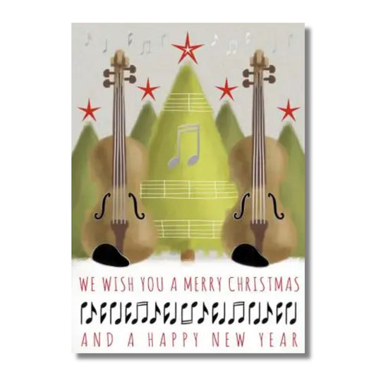 Christmas Card — Two Violins