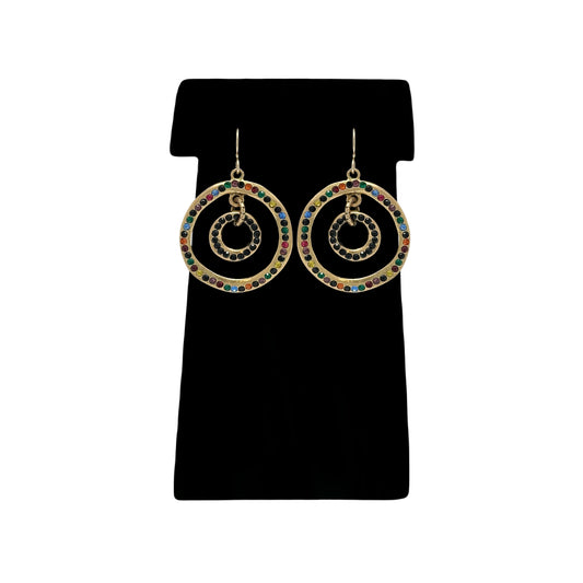 Patricia Locke Aurora Earrings in Gold Jet Multi