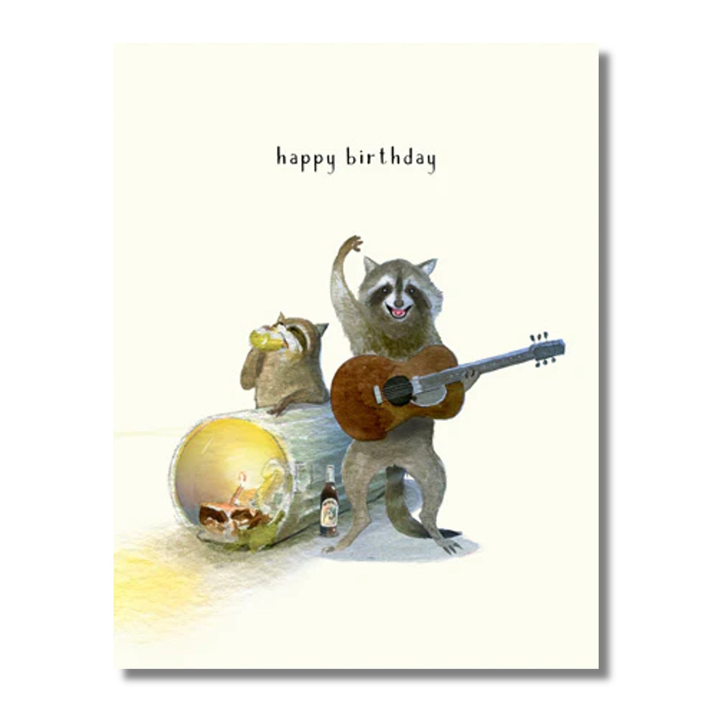 Birthday Card — Garage Band Raccoons