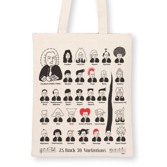 30 Hairstyles of Bach Tote Bag