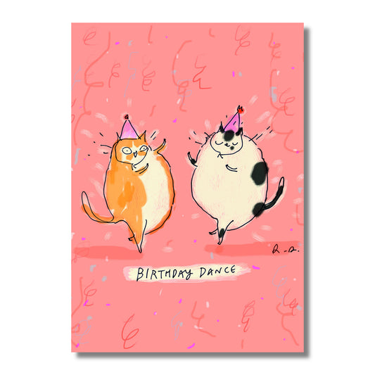 Birthday Card — Dancing Cats