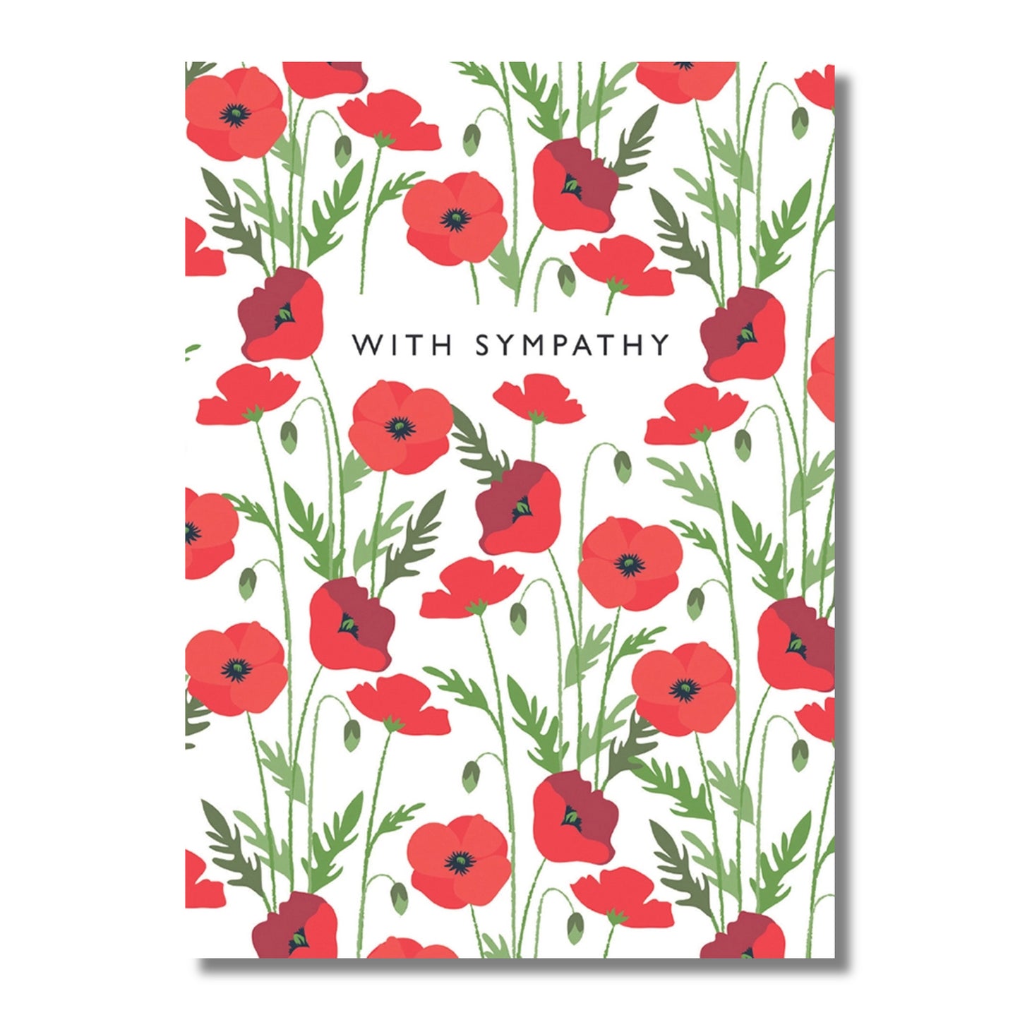 Sympathy Card — Poppies All Over