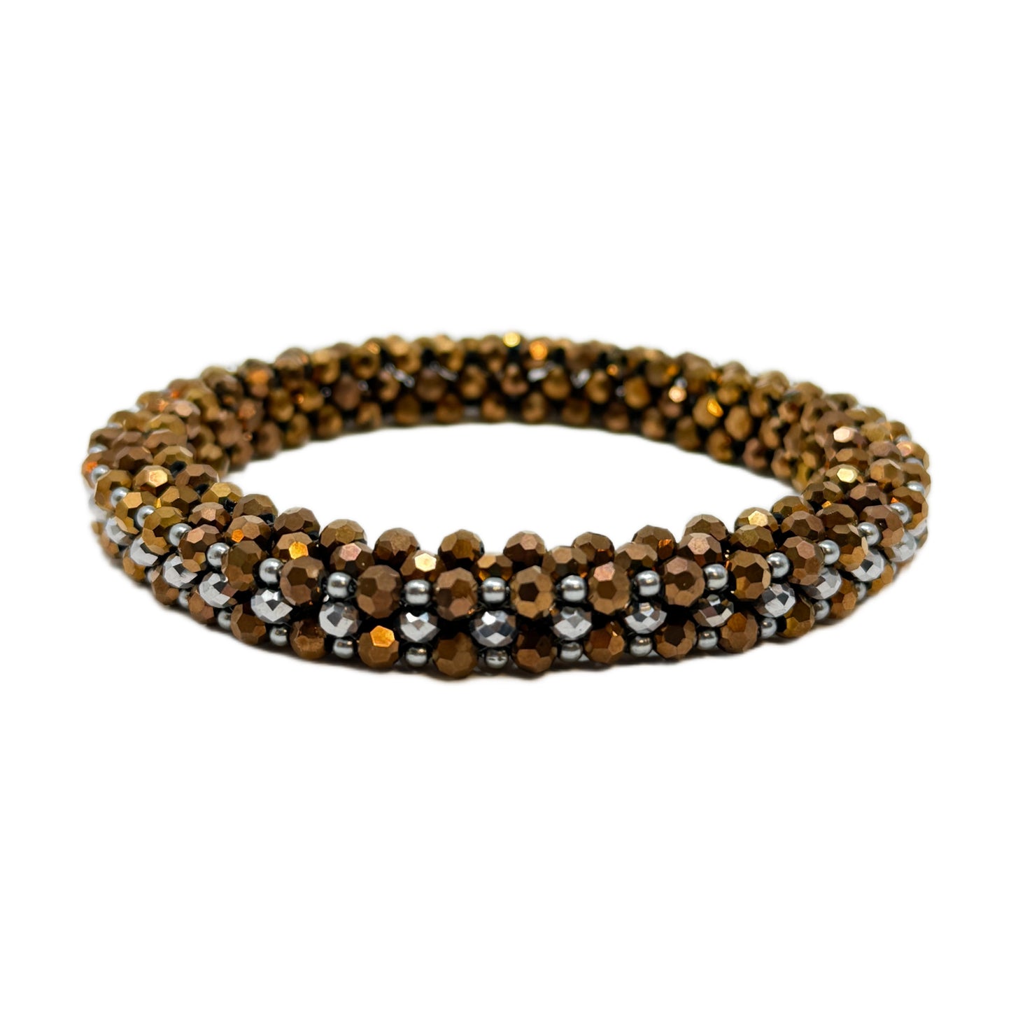 Beadsong Jewelry Bangle Bracelet, Bronze/Silver