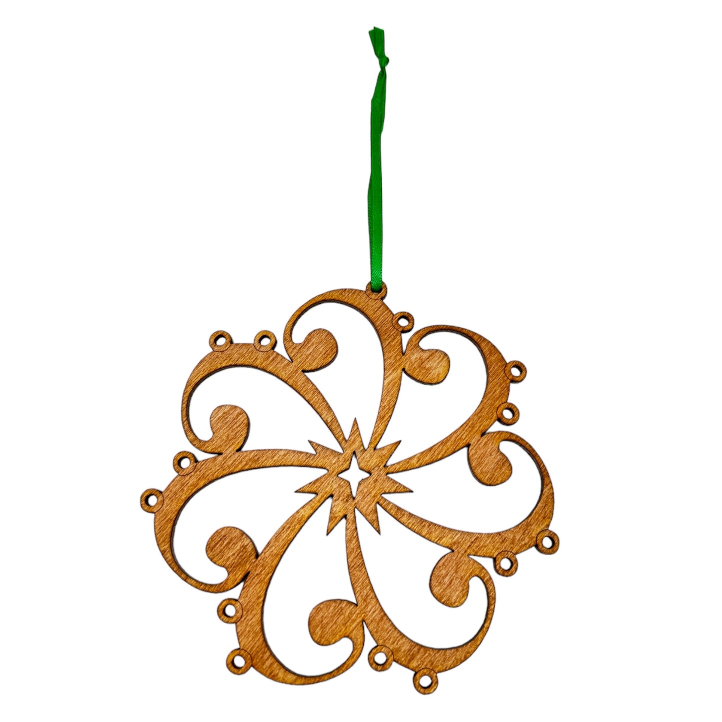 Bass Clefs Snowflake Ornament