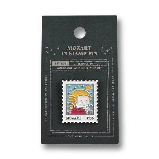 Mozart Stamp Pin