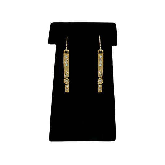 Patricia Locke Exclamation Earrings in Gold Champagne
