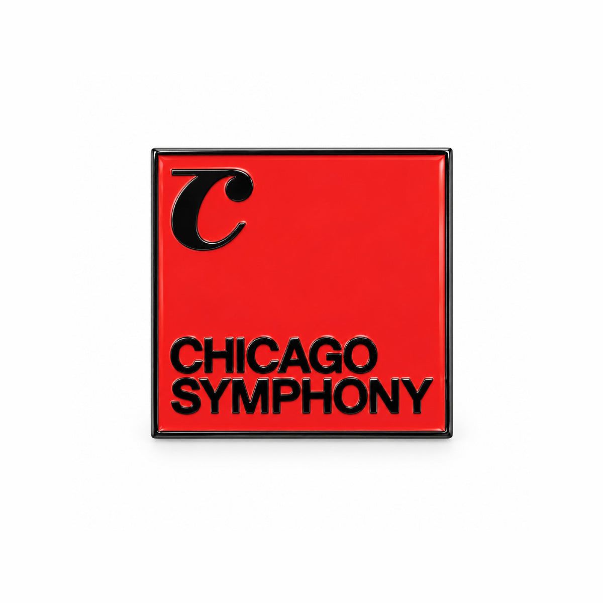 Chicago Symphony Enamel Logo Pin, Square