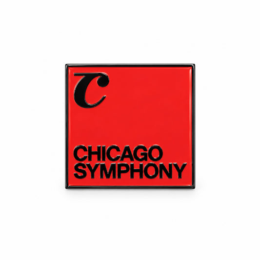 Chicago Symphony Enamel Logo Pin, Square
