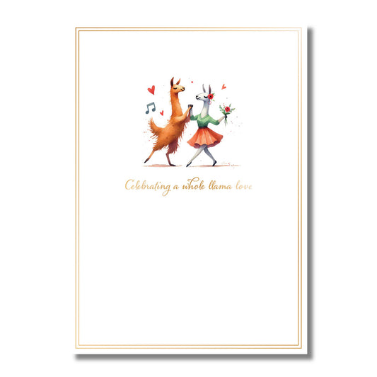 Anniversary Card — Whole Llama Love