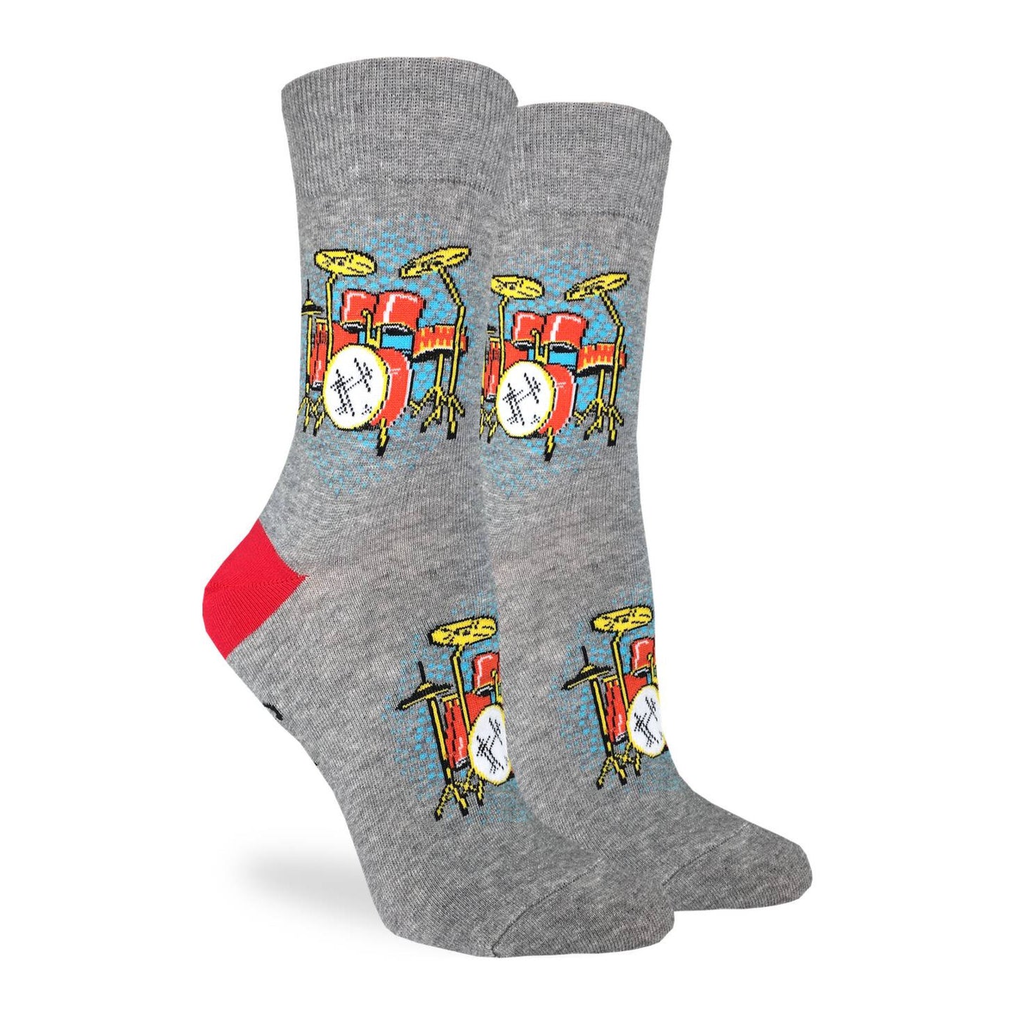 Drum Set Women's Socks, Heather Gray