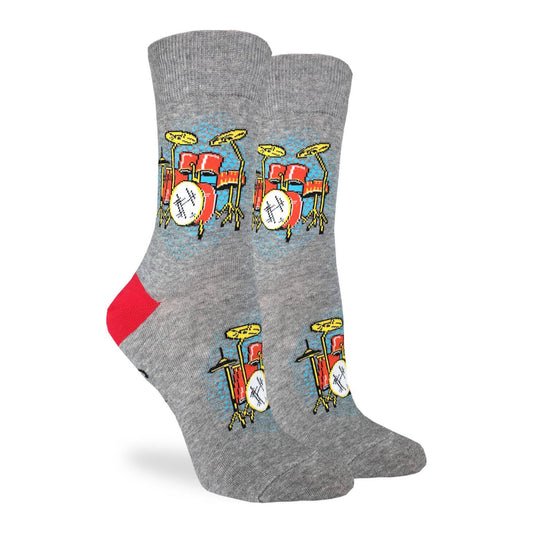 Drum Set Women's Socks, Heather Gray