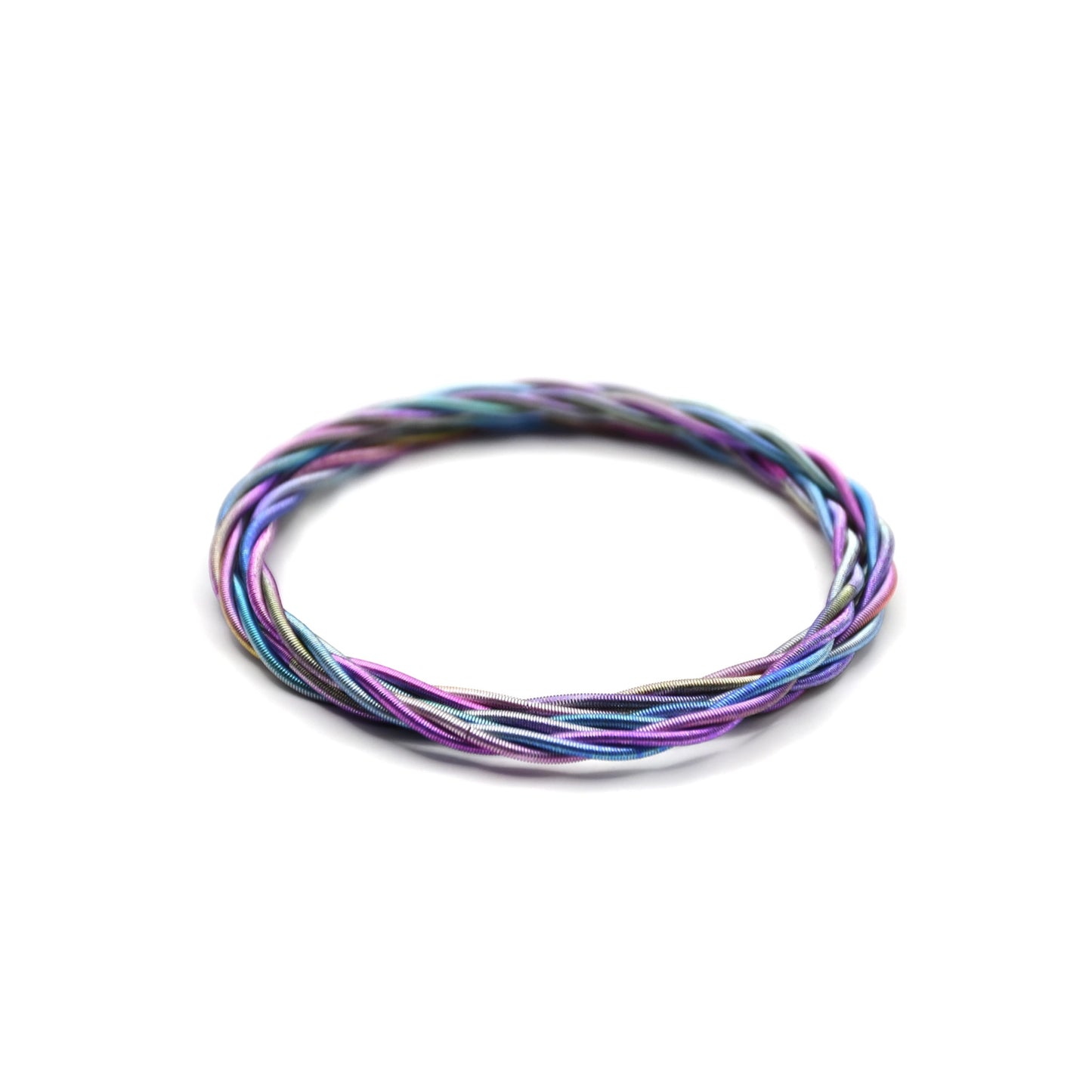 Piano Wire Twists Bracelet, Multicolor