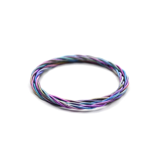 Piano Wire Twists Bracelet, Multicolor