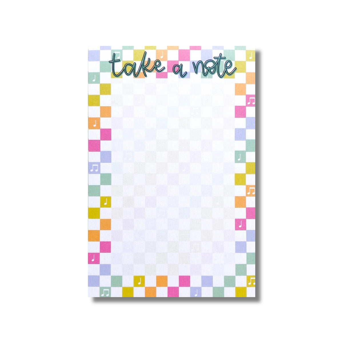 Note Checkerboard Take a Note Rainbow Checkerboard Notepad – The Symphony Store