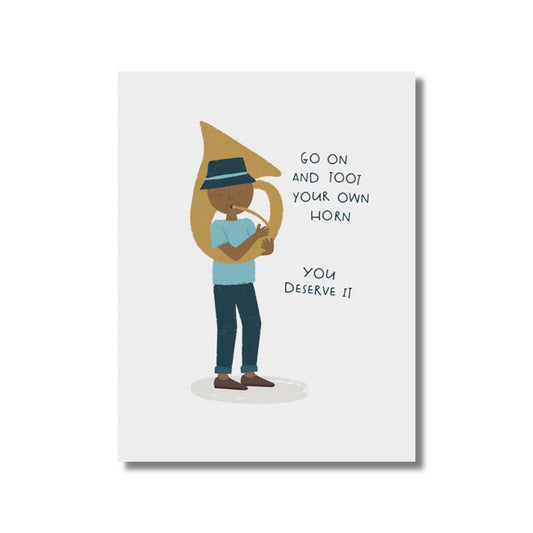 Congratulations Card — Toot Your Own Horn